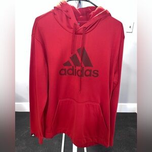Adidas Men's Bold Red Hoodie